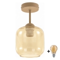 BRILAGI - LED Aufgesetzte Deckenleuchte RETRO GLASS 1xE27/60W/230V Ø 14 cm beige/rauchbeige
