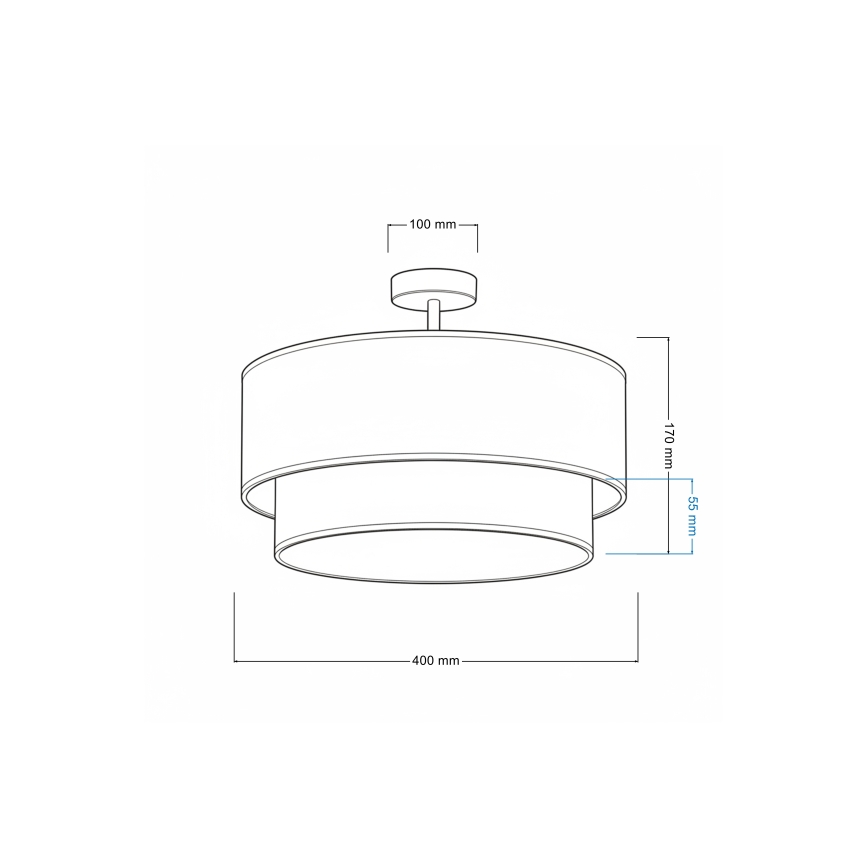 Brilagi - LED Kinder-Deckenleuchte BOBO 1xE27/60W/230V Ø 40 cm creme/blau/Teddybären