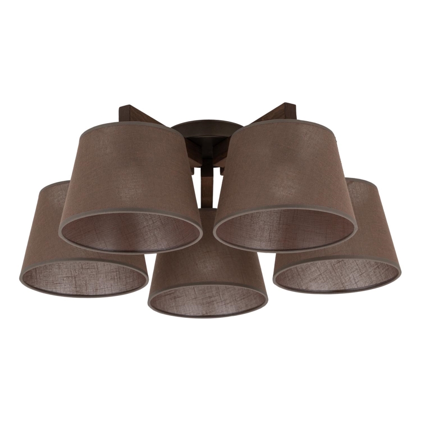 BRILAGI - LED Aufgesetzter Kronleuchter LATTE 5xE27/15W/230V Kiefer/Braun