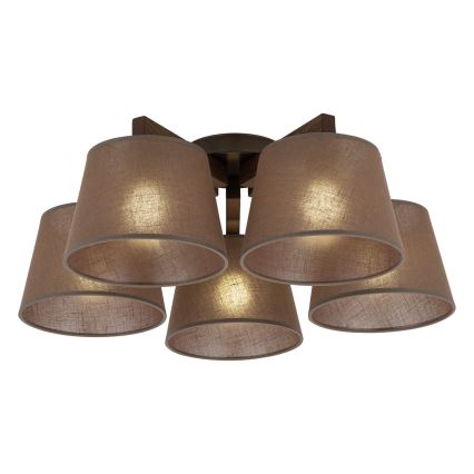 BRILAGI - LED Aufgesetzter Kronleuchter LATTE 5xE27/15W/230V Kiefer/Braun
