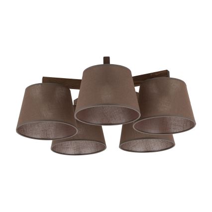 BRILAGI - LED Aufgesetzter Kronleuchter LATTE 5xE27/15W/230V Kiefer/Braun