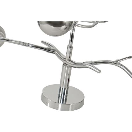 Brilagi - LED aufgesetzter Kronleuchter MISTEL 9xG9/3W/230V schwarz-chrom/rauchglas