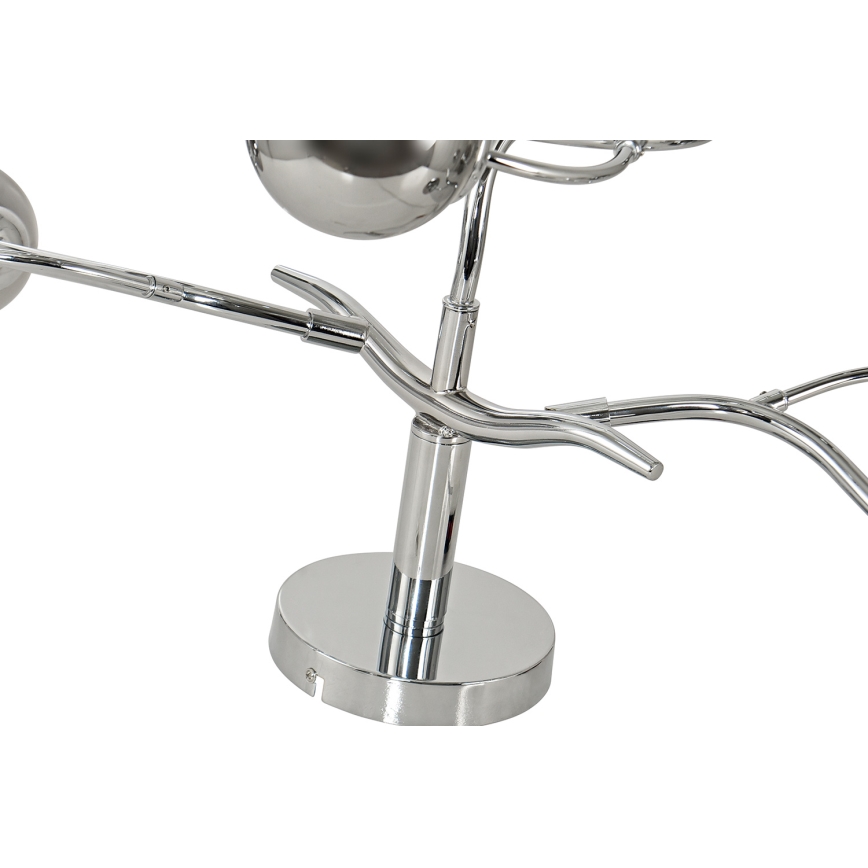 Brilagi - LED aufgesetzter Kronleuchter MISTEL 9xG9/3W/230V schwarz-chrom/rauchglas