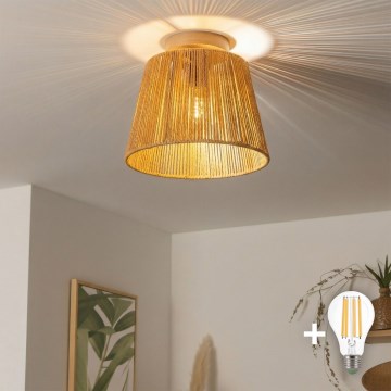 Brilagi - LED-Aufputz-Deckenleuchte CERIA BOHO 1xE27/40W/230V Ø 28 cm braun/Eiche