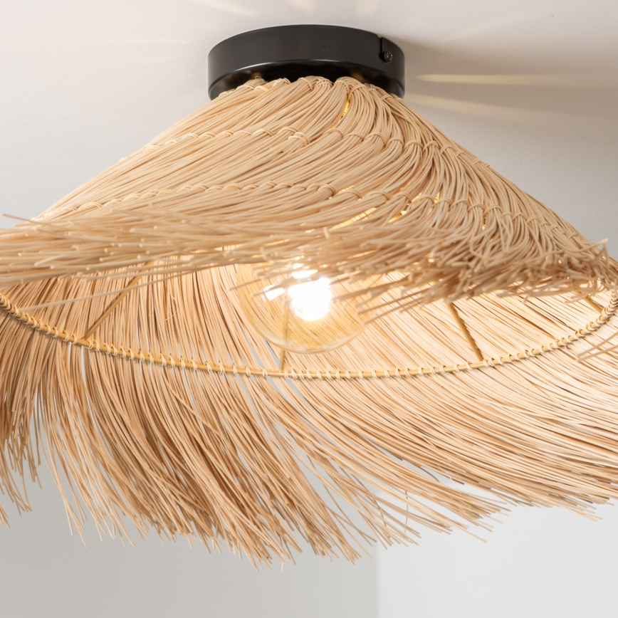 Brilagi - LED-Aufputz-Deckenleuchte CERIA BOHO 1xE27/40W/230V Ø 70 cm Rattan