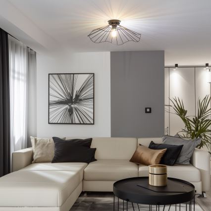 Brilagi - LED-Aufputz-Deckenleuchte CERIA WIRE 1xE27/40W/230V Ø 60 cm schwarz