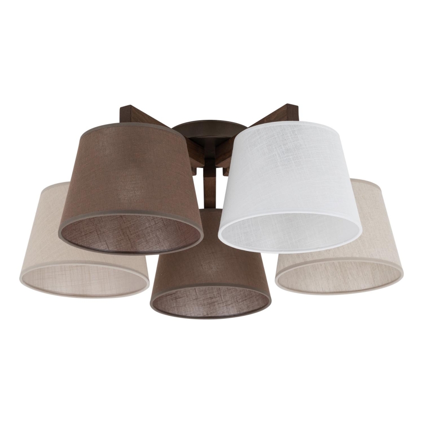 BRILAGI - LED Aufputz-Deckenleuchte LATTE 5xE27/15W/230V Kiefer/Mix