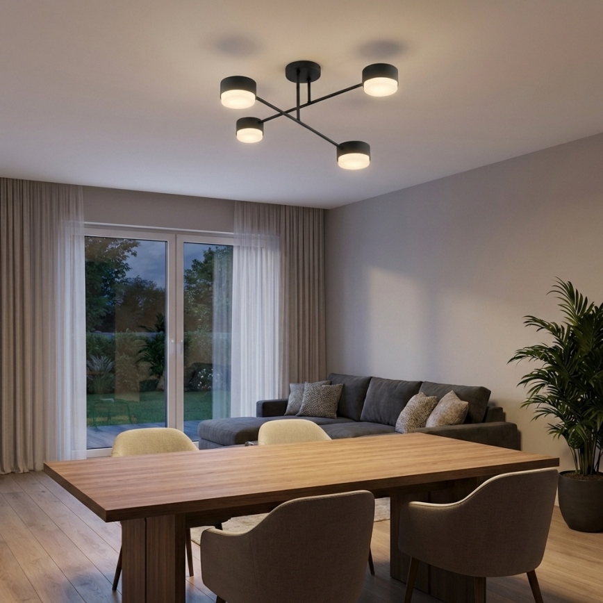 Brilagi - LED Aufputz-Deckenleuchte MONO 4xGX53/30W/230V schwarz
