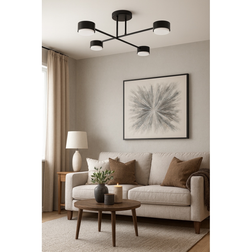 Brilagi - LED Aufputz-Deckenleuchte MONO 4xGX53/30W/230V schwarz