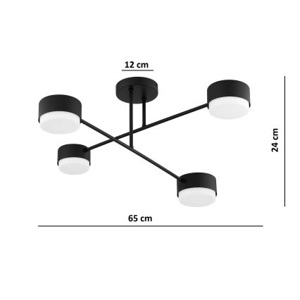Brilagi - LED Aufputz-Deckenleuchte MONO 4xGX53/30W/230V schwarz