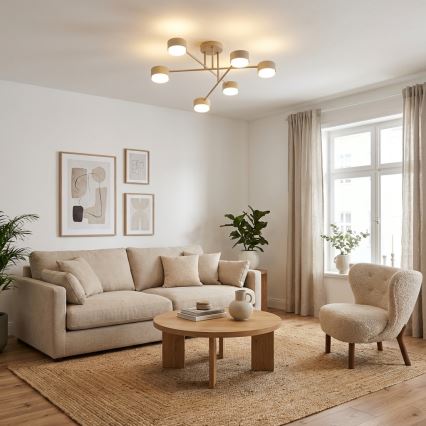 Brilagi - LED-Aufputz-Deckenleuchte MONO 6xGX53/12W/230V beige