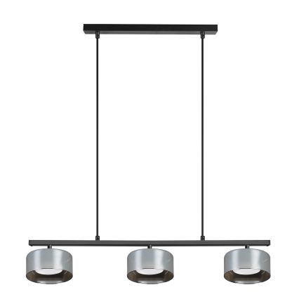 Brilagi - LED AURA LUX Hängeleuchte an Stahlseil 3xGX53/30W/230V schwarz/rauchfarben