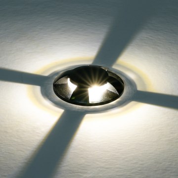 Brilagi - LED Außen befahrbare Bodeneinbauleuchte GROUNDRAY LED/1W/230V schwarz IP67