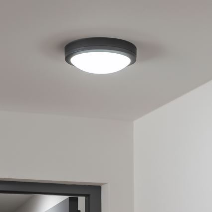 Brilagi - LED Außen-Deckenleuchte LED/20W/230V Ø 23 cm IP54 Anthrazit