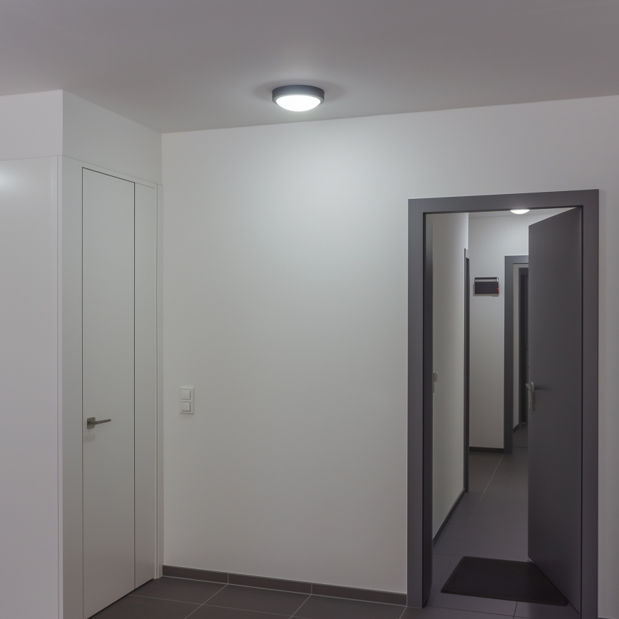 Brilagi - LED Außen-Deckenleuchte LED/20W/230V Ø 23 cm IP54 Anthrazit