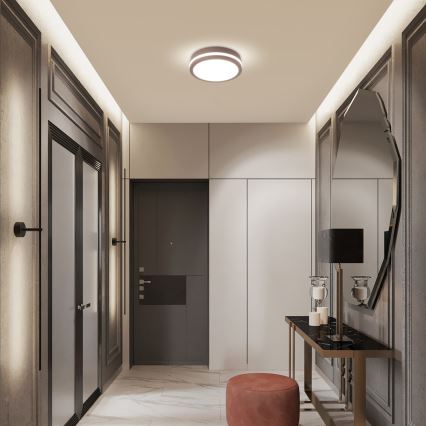 Brilagi - LED-Außen-Deckenleuchte BENE LED/18W/230V, Durchmesser 21,5 cm, braun, IP54