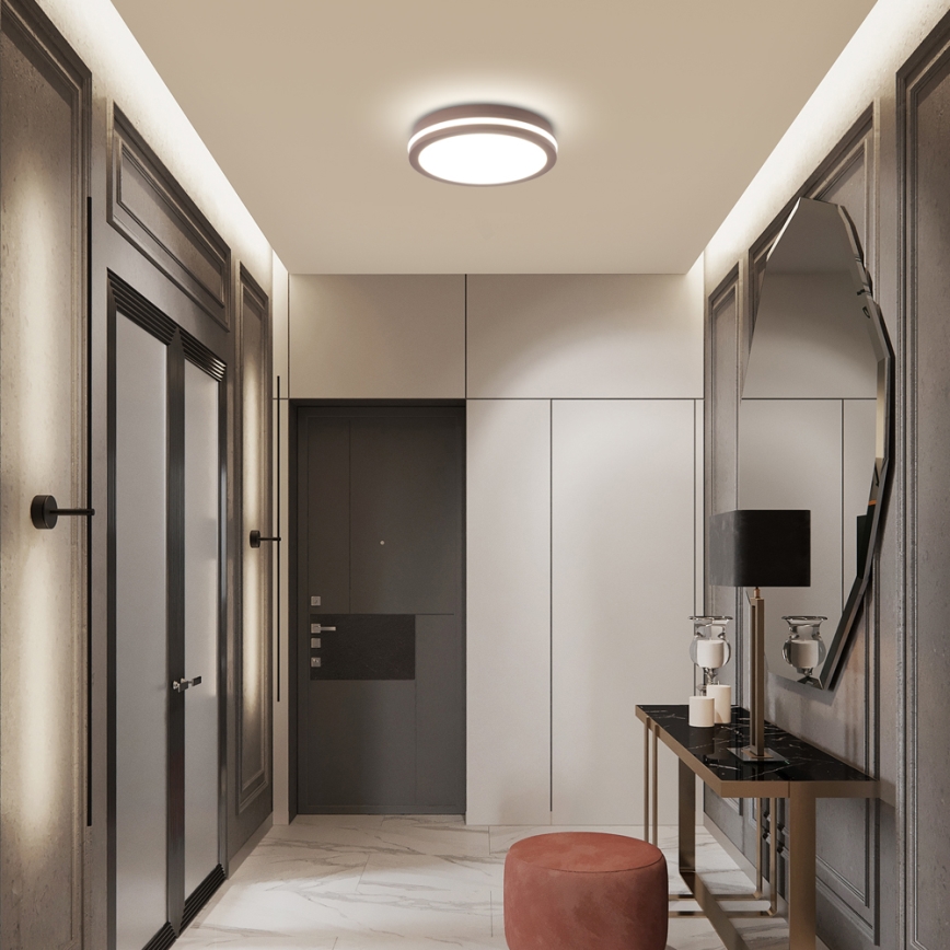 Brilagi - LED-Außen-Deckenleuchte BENE LED/24W/230V Ø 26 cm braun IP54