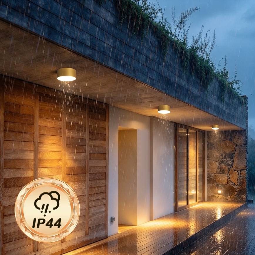 BRILAGI - LED Außen-Deckenleuchte FORIS LED/20W/230V Ø 15 cm goldfarben IP44