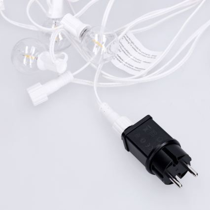 Brilagi - LED Außen-Lichterkette GIRLANDA 10xE12/0,6W/230V 8m weiß IP44 warmweiß