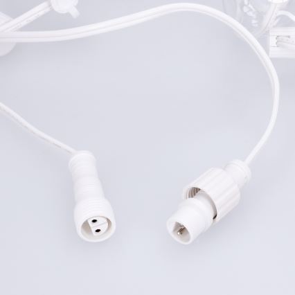 Brilagi - LED Außen-Lichterkette GIRLANDA 10xE12/0,6W/230V 8m weiß IP44 warmweiß