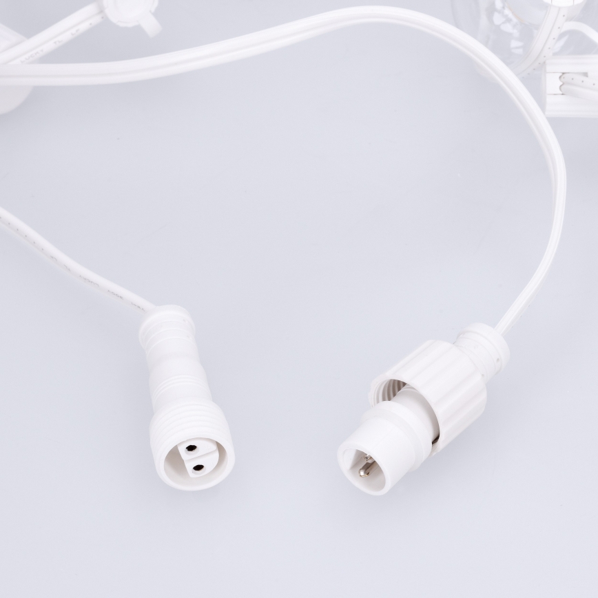 Brilagi - LED Außen-Lichterkette GIRLANDA 10xE12/0,6W/230V 8m weiß IP44 warmweiß