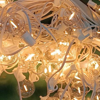 Brilagi - LED-Außen-Lichterkette GIRLANDA 25xE12/0,8W/230V 20m weiß IP44 warmweiß