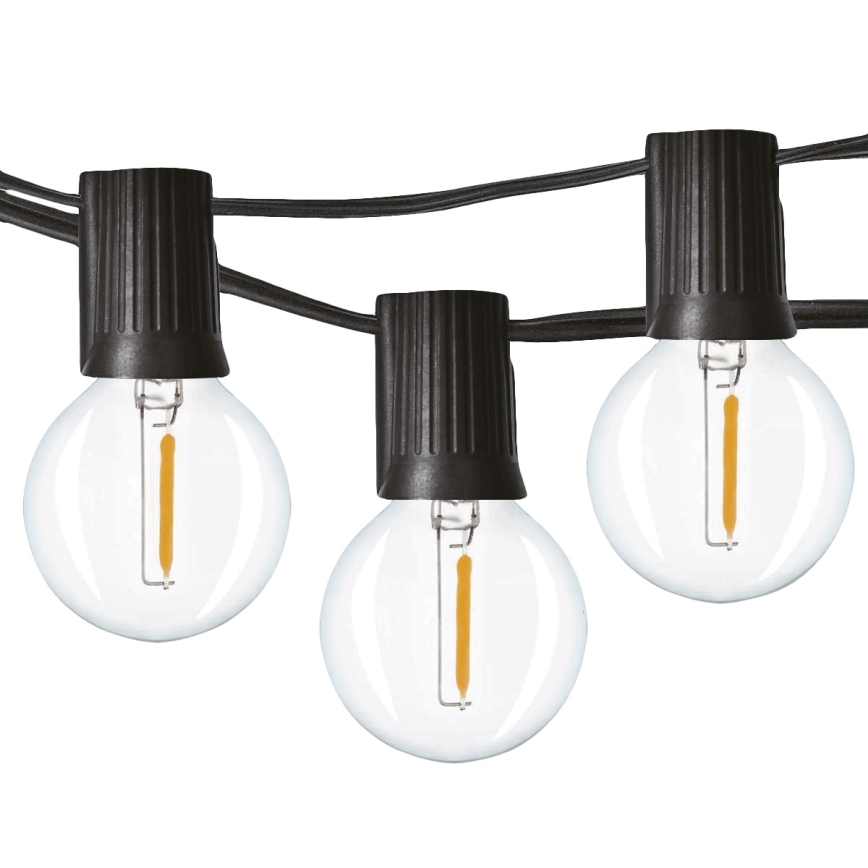 Brilagi - LED-Außen-Dekorations-Lichterkette GIRLANDA 25xE12/0,8W/230V 20m IP44 kaltweiß