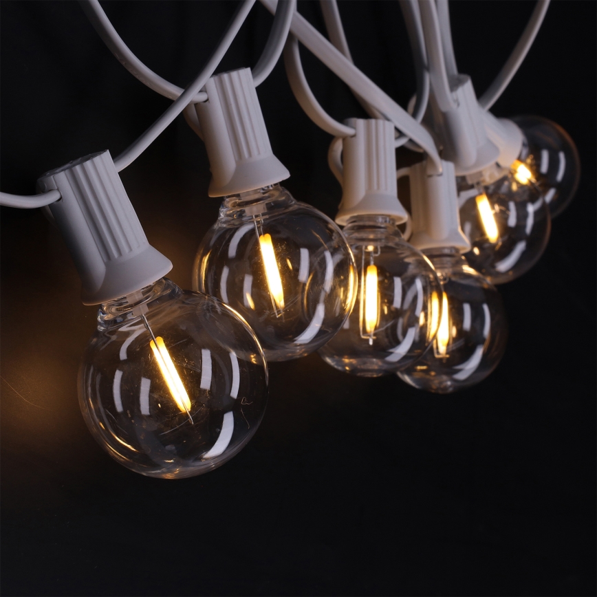 Brilagi - LED-Außen-Lichterkette GIRLANDA 25xE12/0,6W/230V 20m weiß IP44 warmweiß