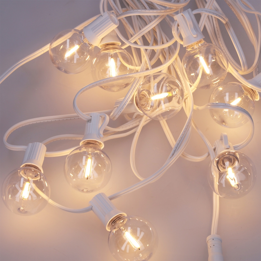 Brilagi - LED-Außen-Lichterkette GIRLANDA 25xE12/0,6W/230V 20m weiß IP44 warmweiß