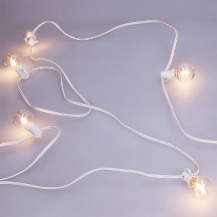 Brilagi - LED-Außen-Lichterkette GIRLANDA 25xE12/0,6W/230V 20m weiß IP44 warmweiß