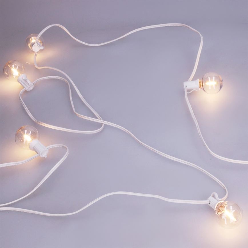 Brilagi - LED-Außen-Lichterkette GIRLANDA 25xE12/0,6W/230V 20m weiß IP44 warmweiß