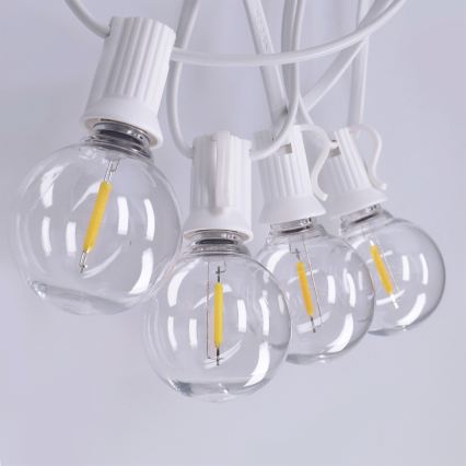 Brilagi - LED-Außen-Lichterkette GIRLANDA 25xE12/0,6W/230V 20m weiß IP44 warmweiß
