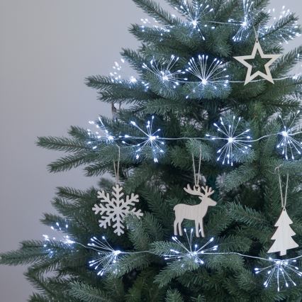 Brilagi - LED-Außen-Lichterkette, 150 LEDs, 5 m, IP44, kaltweiß, Feuerwerks-Effekt