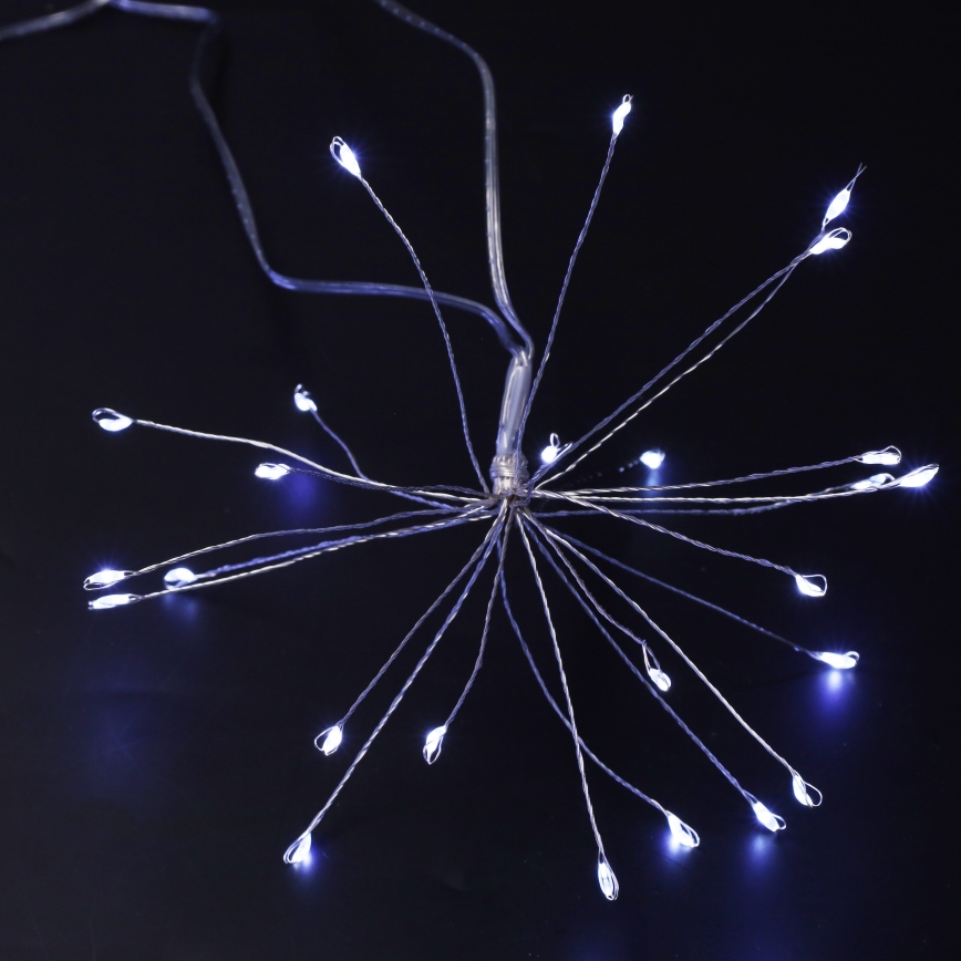 Brilagi - LED-Außen-Lichterkette, 150 LEDs, 5 m, IP44, kaltweiß, Feuerwerks-Effekt