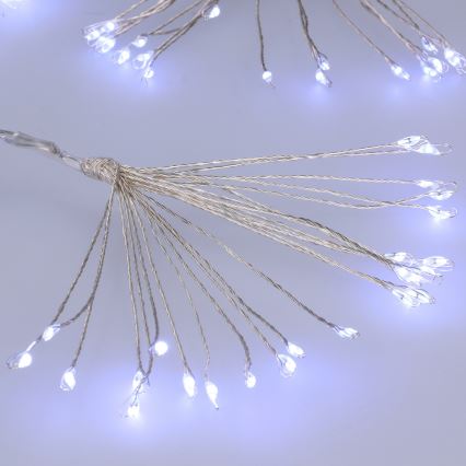 Brilagi - LED-Außen-Lichterkette, 150 LEDs, 5 m, IP44, kaltweiß, Feuerwerks-Effekt