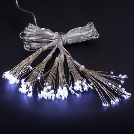 Brilagi - LED-Außen-Lichterkette, 150 LEDs, 5 m, IP44, kaltweiß, Feuerwerks-Effekt