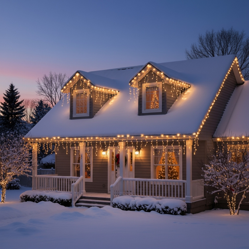 Brilagi - LED-Außen-Lichterkette 200 LEDs / 8 Funktionen 13 m IP44 warmweiß Eiszapfen