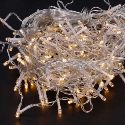 Brilagi - LED-Außen-Lichterkette 200 LEDs / 8 Funktionen 13 m IP44 warmweiß Eiszapfen