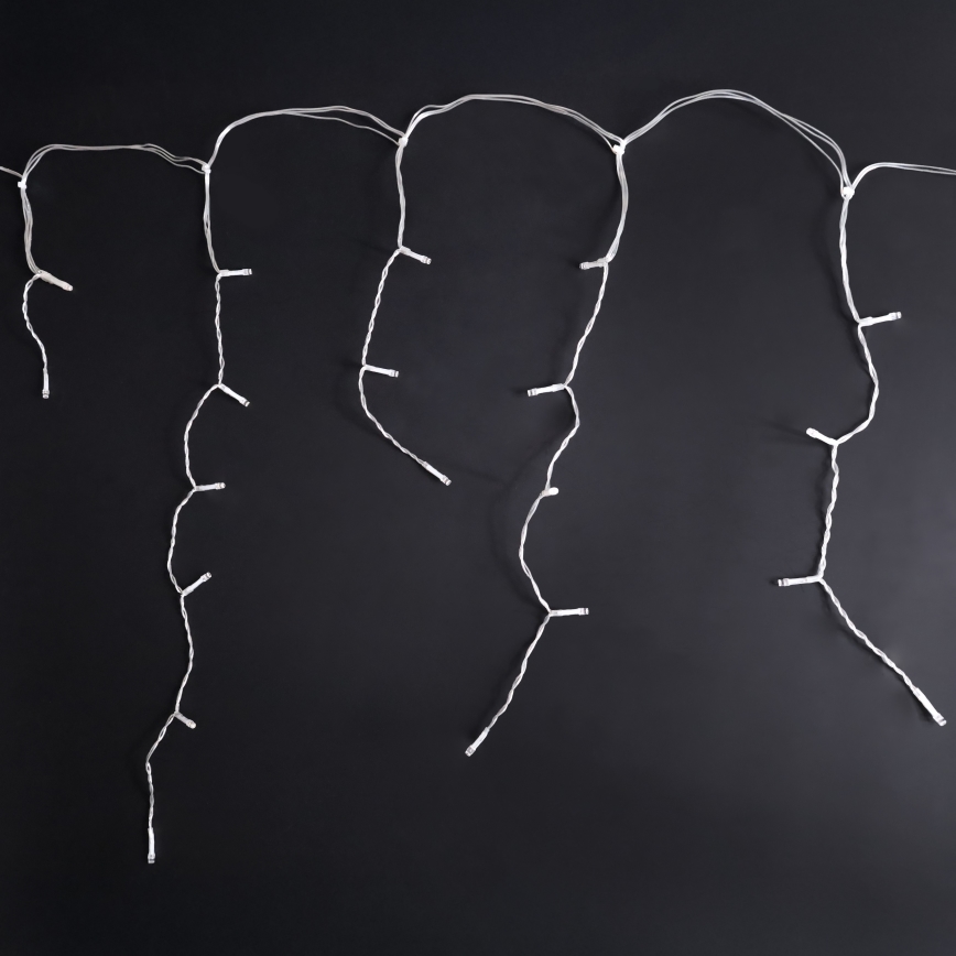 Brilagi - LED Außen-Lichterkette 200xLED/8 Funktionen 13m IP44 kaltweiß Eiszapfen