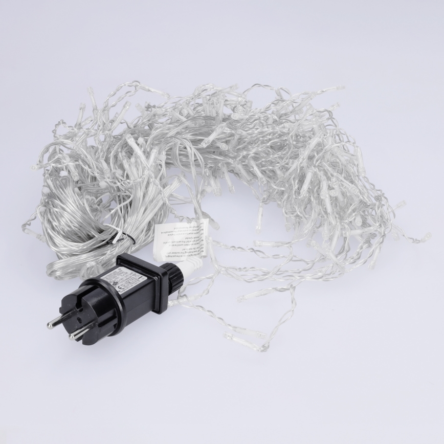 Brilagi - LED Außen-Lichterkette 200xLED/8 Funktionen 13m IP44 kaltweiß Eiszapfen