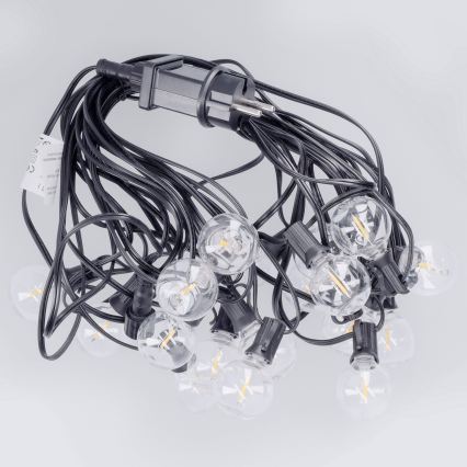 Brilagi - LED-Außen-Lichterkette GIRLANDA 18xE12/0,6W/230V 13m schwarz IP44 warmweiß