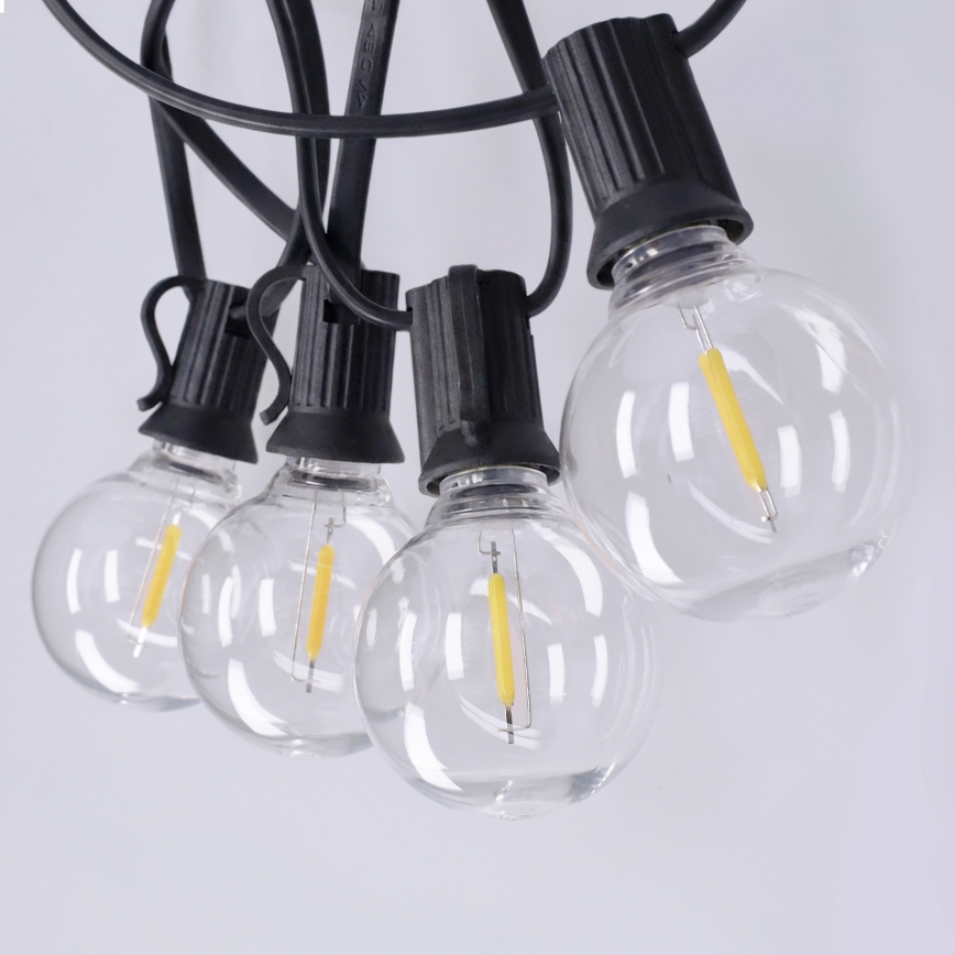 Brilagi - LED-Außen-Lichterkette GIRLANDA 18xE12/0,6W/230V 13m schwarz IP44 warmweiß