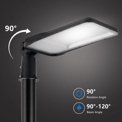 Brilagi - LED-Außen-Straßenleuchte mit 5 m Mast und Gelenk URBANLIGHT LED/200W/230V schwarz IP65