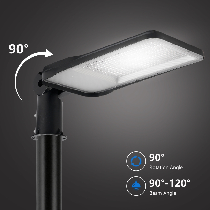 Brilagi - LED-Außen-Straßenleuchte mit 5 m Mast und Gelenk URBANLIGHT LED/200W/230V schwarz IP65