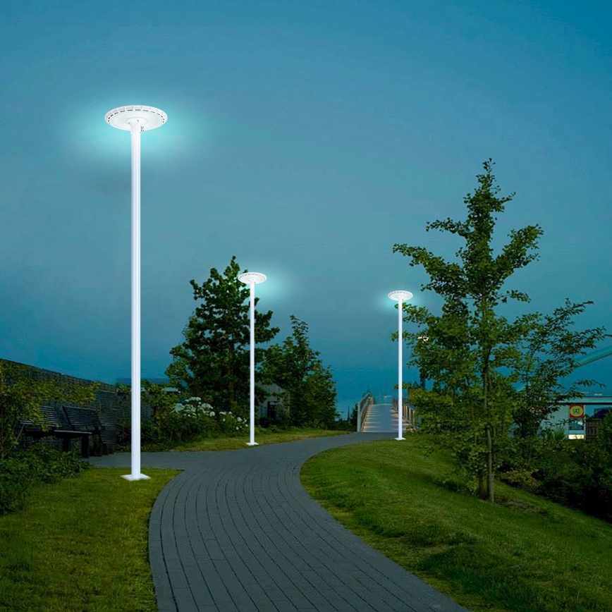 Brilagi - LED-Straßenleuchte für den Außenbereich mit 3 m Mast URBANSPARK LED/120W/230V weiß IP65