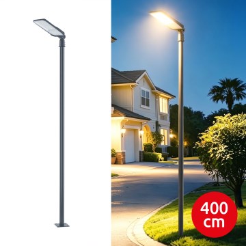 Brilagi - LED-Außen-Straßenleuchte mit 4 m Mast und Schwenkarm URBANLIGHT LED/100W/230V anthrazit IP65