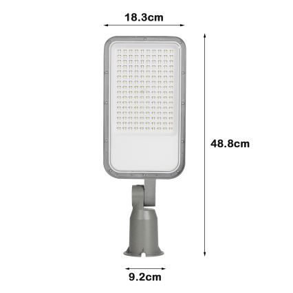BRILAGI - LED-Außen-Straßenleuchte mit Gelenk URBANLIGHT LED/100W/230V grau IP65