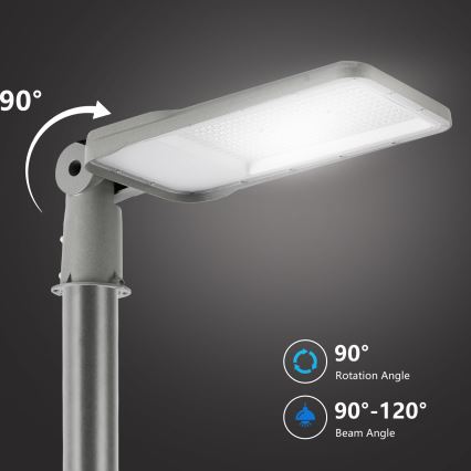 Brilagi - LED-Straßenleuchte für den Außenbereich mit verstellbarem Gelenk URBANLIGHT LED/200W/230V grau IP65
