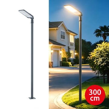 Brilagi - LED-Außen-Straßenleuchte mit Mast und Gelenk 3 m URBANLIGHT LED/100W/230V anthrazit IP65