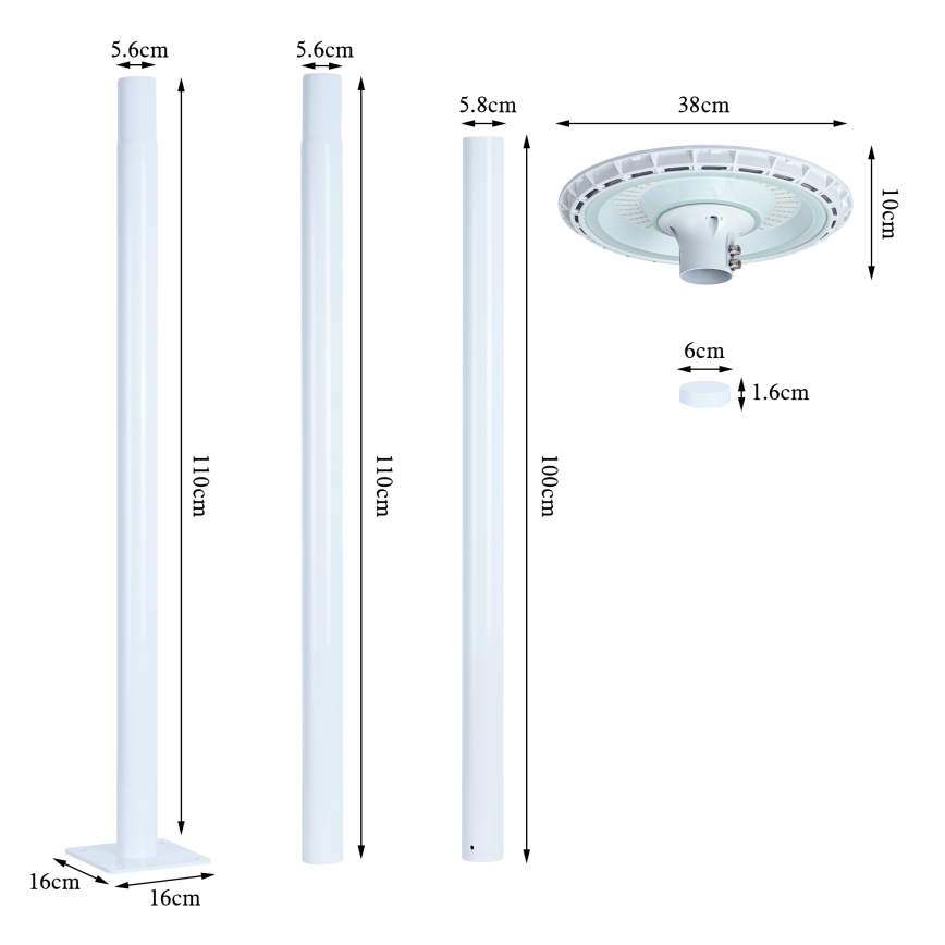 Brilagi - LED-Außen-Straßenleuchte URBANSPARK LED/120W/230V weiß IP65
